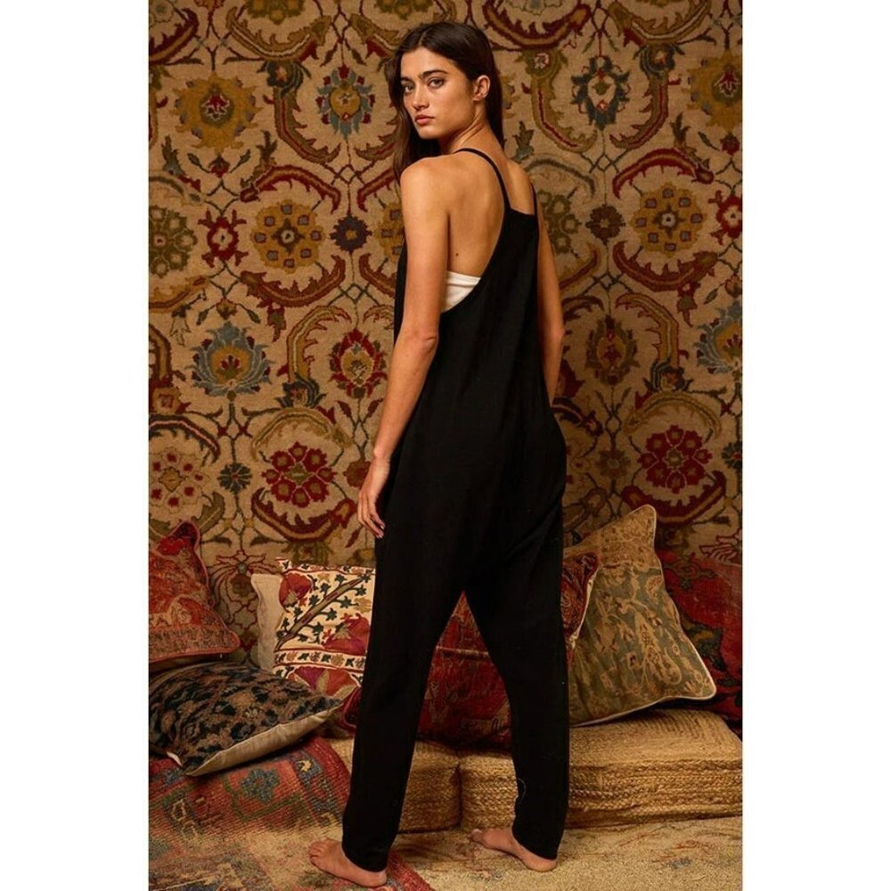 Hot for Harem Drop Crotch Jumpsuit in Black - Picture 3 of 3